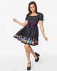 Unique Vintage Black Potion Dakota Flare Dress - thumbnail