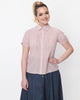 Unique Vintage Rose Clip Dot Tie Cuff Blouse - thumbnail