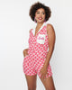 Barbie x Unique Vintage Pink Barbie Gingham Shelby Romper - thumbnail