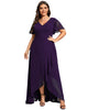 Charming Chiffon Bridesmaid Dress with Lotus Leaf Hemline - thumbnail