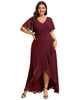 Charming Chiffon Bridesmaid Dress with Lotus Leaf Hemline - thumbnail