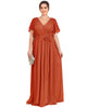 A-Line Pleated Chiffon Tie-Waist Evening Dress - thumbnail