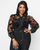 Unique Vintage Black Bats Mesh Gwen Blouse - thumbnail