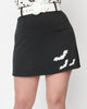 Smak Parlour Black & White Bat Embroidered Easy Does It Mini Skirt - thumbnail