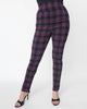Unique Vintage Purple & Black Plaid Rizzo Cigarette Pants - thumbnail