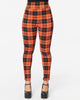 Unique Vintage Orange Plaid Rizzo Cigarette Pants - thumbnail