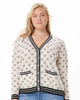 Cashmere Tennis Print Cardigan - thumbnail