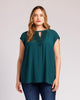 Winnie Cap Sleeve Top with Lace - thumbnail