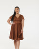 Kaylee Brown Dress in Recycled Fabric - thumbnail