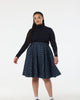Sophie Skirt Blue Ink Check - thumbnail