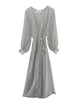 The Polka Dot Wrap Dress - White & Black - thumbnail