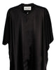 Kaftan Shirt In Black Satin - thumbnail
