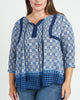 Hadley Indigo Top with Lacework - thumbnail