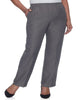 Alfred Dunner Women's Classic Pull on Straight Leg Regular Length Pants Gray 18W - thumbnail