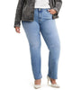 Levi's Women's Trendy Classic Straight Leg Jeans Blue 20W - thumbnail