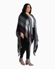 Areca Reversible Fringe Poncho - thumbnail
