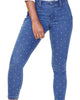 NYDJ Women's Ankle Polka Dot Skinny Jeans Blue 0 - thumbnail