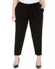 Calvin Klein Women's Belted Straight-Leg Pants Black 24 - thumbnail