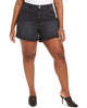 Celebrity Pink Women's High Rise Denim Cutoff Shorts Black 24W - thumbnail