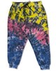 Full Circle Trends Women's Trendy Tie Dyed Jogger Pants Green 1X - thumbnail