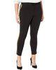 Ralph Lauren Women's Metallic-Trim Ponte Pants Casual Pants Black 3X - thumbnail
