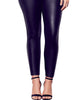 City Chic Women's Faux Leather Pull on Stretch Evening Skinny Pants Black 24W - thumbnail