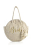 "Bride" Jute Circle Tote - thumbnail