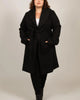 Hazel Coat Round Collar Belted Pockets - thumbnail