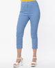 Smak Parlour Blue Gingham Tulip Pocket Smarty Pants Capri - thumbnail