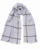 Mixed Patten Soft Tweed Scarves Blue - thumbnail