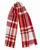 Plaid Fashion Winter Long Tweed Scarves Red - thumbnail