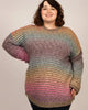 Maya Rainbow Shaded Ribbed Knit Sweater - thumbnail