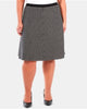 NY Collection Women's Plus Hi Low Printed Flare Skirt Black Size 2X - thumbnail
