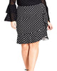 City Chic Women's Trendy Plus Ruffled Faux Wrap Skirt Black Size 18W - thumbnail