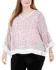 Tommy Hilfiger Women's Plus Size Printed Chiffon Top Pink Size 0X - thumbnail