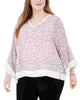 Tommy Hilfiger Women's Plus Size Printed Chiffon Top Pink Size 3X - thumbnail