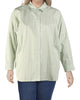 Ralph Lauren Women's Plus Striped Button Up Blouse Green Size 3X - thumbnail