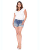 Shorts with Exposed Pockets - Red Roses - thumbnail