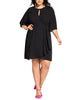 City Chic Women's Trendy Plus Size Jolie Wrap Dress Black Size X-Small - thumbnail