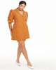 Danielle Bernstein Women's Plus Tuxedo Mini Dress Orange Size 24W - thumbnail