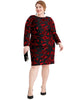 Jessica Howard Women's Plus Size Embellished Floral Burnout Dress Charcoal Size 22W - thumbnail