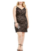 Morgan & Co. Women's Plus Floral Glitter Cocktail Dress Black Size 18W - thumbnail