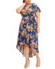 BCX Women's Trendy Plus High Low Dress Blue Size 2X - thumbnail