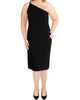 Ralph Lauren Women's Plus Hollynn Chain One Shoulder Cocktail Dress Black Size 18 - thumbnail
