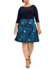 Jessica Howard Women's Plus Fit & Flare Dress Blue Size 14W - thumbnail