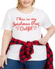 Love Tribe Women's Trendy Plus Party Outfit Graphic Print T-Shirt White Size 1X - thumbnail