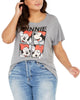 Modern Lux Women's Trendy Plus Minnie T-Shirt Gray Size 3X - thumbnail