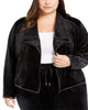 Calvin Klein Womens Plus Velvet Flyaway Jacket Black Size 3XL - thumbnail