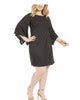 Msk Women's Plus Dot Print Bell Sleeve Dress Black Size 3X - thumbnail