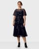 Floral Embroidery Tulle A-Line Dress - thumbnail